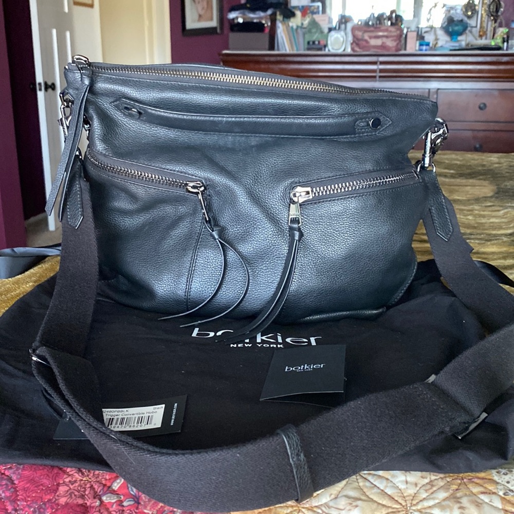 Botkier Black Trigger Convertible Hobo
